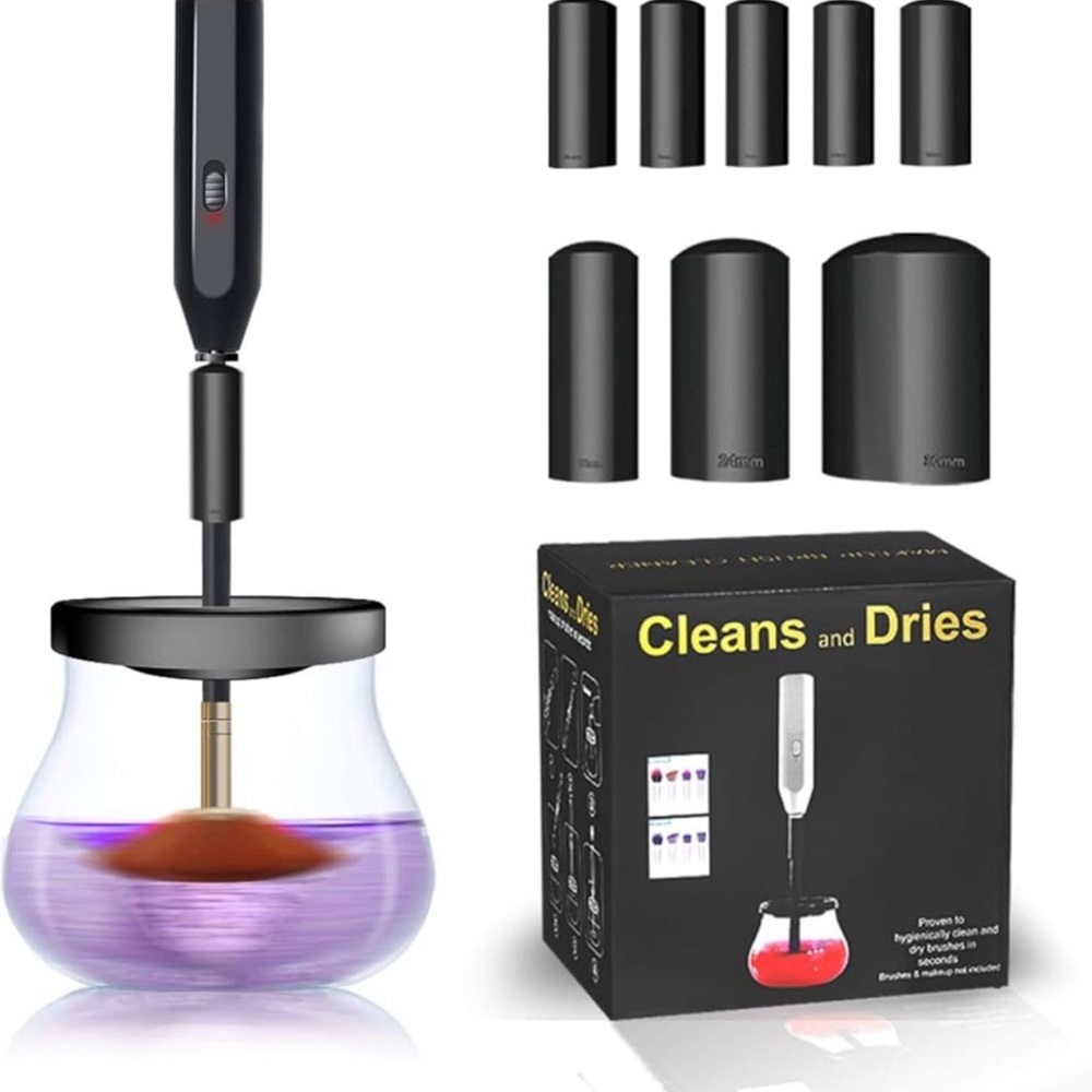 Electric Makeup Brush Cleaner Dryer machine - Black